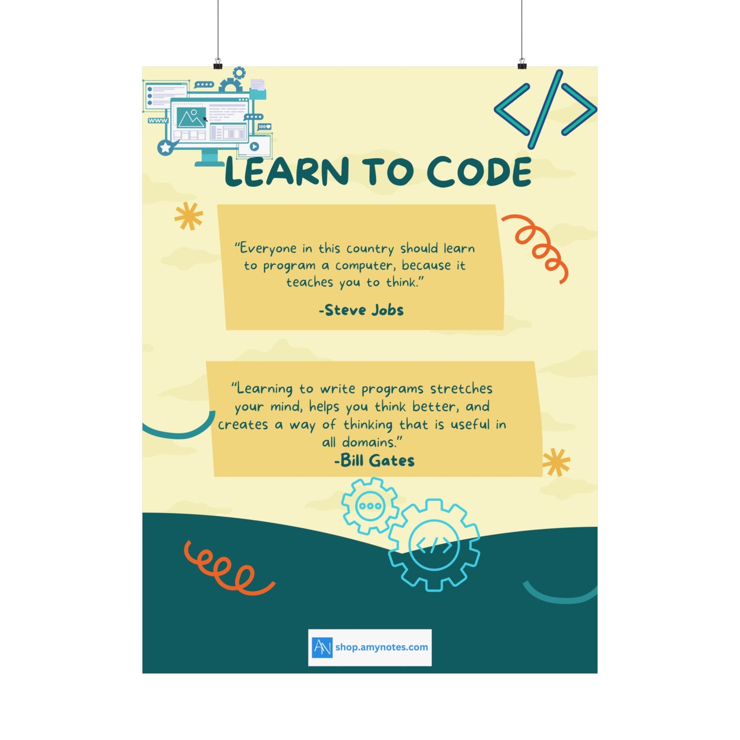 Inspirational Coding Posters - Learn to Code Quotes for Tech Enthusiasts